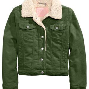 Jou Jou Big Kid Girls Sherpa Fleece And Corduroy Jacket